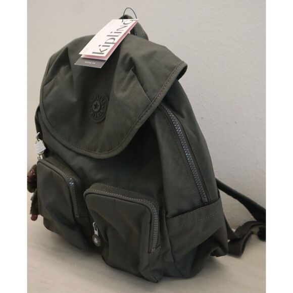 Kipling KI0365-3DU Women's Medium Size Field Green Fiona Nylon Backpack - Picture 4 of 12